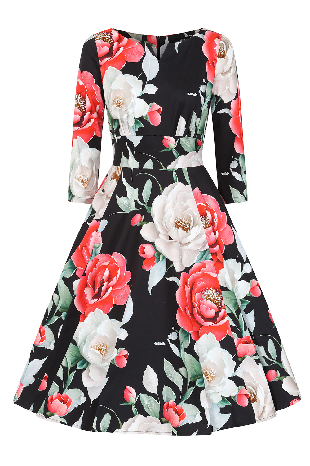 Destiny Floral Swing Dress In Extended Sizing